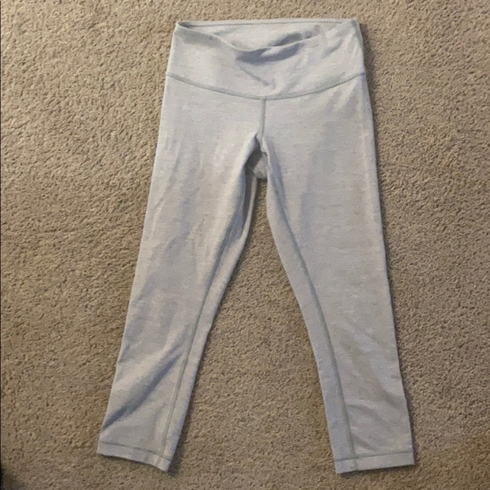 Lululemon Cropped Light Gray Leggings
